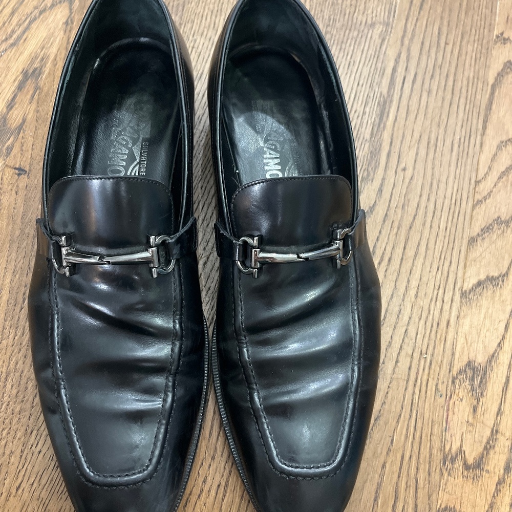 Leather Ferragamo loafers